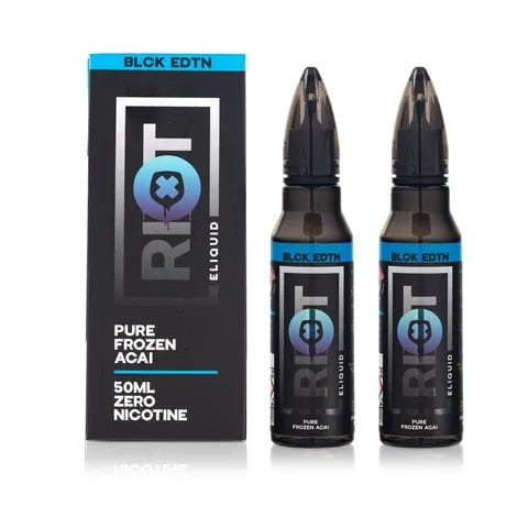 Riot Squad Black Edition 100ml Shortfill E-Liquids Pure Frozen Acai