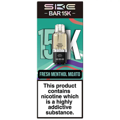 SKE Bar 15K Replacement Pods Fresh Menthol Mojito