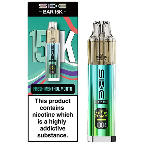 SKE Bar 15K Prefilled Pod Vape Kit Fresh Menthol Mojito