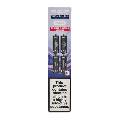 SKE Crystal 4 in 1 Pods (4 Pack) Blue Edition