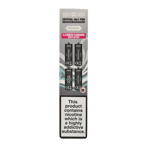 SKE Crystal 4 in 1 Pods (4 Pack) White Edition