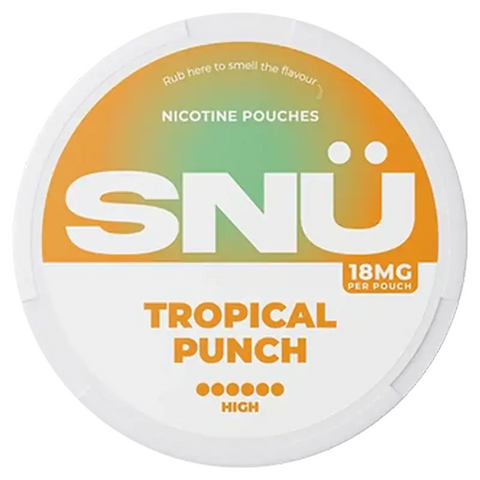 SNÜ Tropical Punch Nicotine Pouches By Bar Juice 18mg