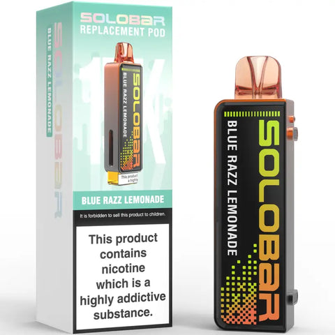 Solobar 30K Replacment Prefilled Pods Blue Razz Lemonade
