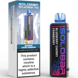 Solobar 30K Replacement Prefilled Pods Blueberry Cherry Cranberry