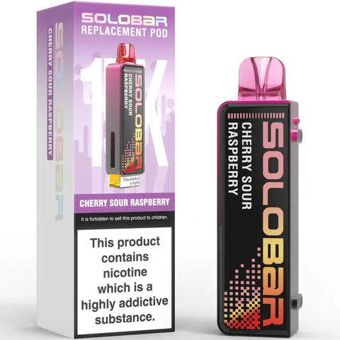 Solobar 30K Replacment Prefilled Pods Cherry Sour Raspberry