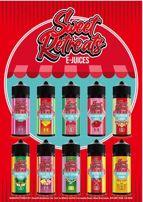 Sweet Retreats 100ml Shortfill E-Liquid Banana Foams