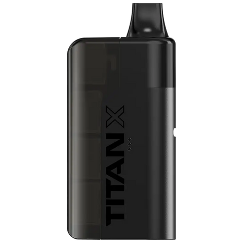 Black electronic device with 'TITAN X' branding on a white background