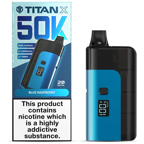 Titan X 50k Prefilled Vape Kit Blue Raspberry