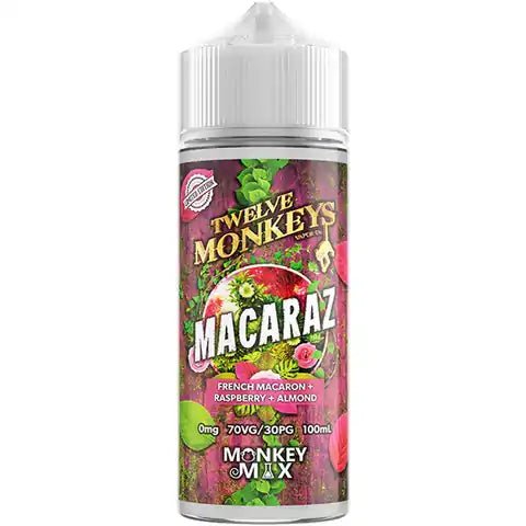 Twelve Monkeys E-Liquid 100ml Shortfill Macaraz