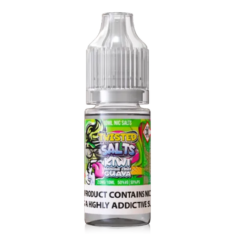 Twisted Salts 10ml Nic Salt E-Liquids 20mg Kiwi Passion Fruit Guava