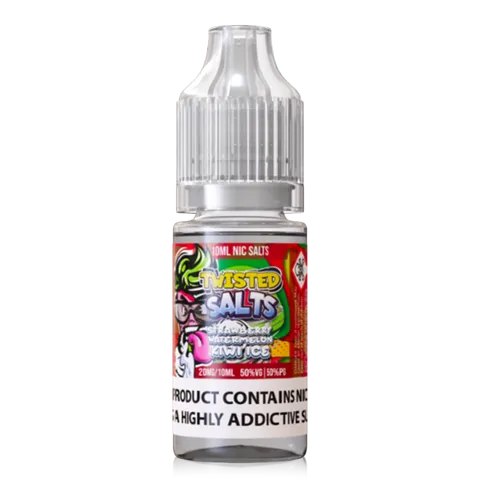 Twisted Salts 10ml Nic Salt E-Liquids 20mg Strawberry Watermelon Kiwi ICE