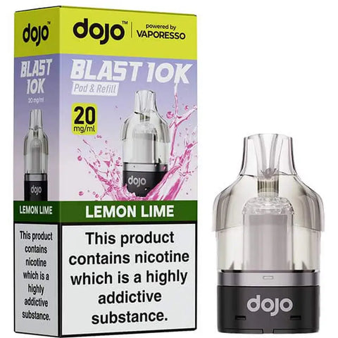 Vaporesso Dojo Blast 10K Prefilled Pods + Refill Container Lemon Lime