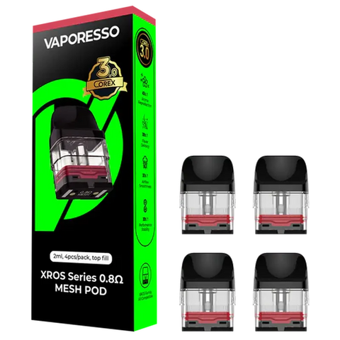 Vaporesso XROS Replacement Pods Corex 3.0 0.8ohm Mesh