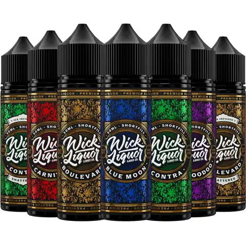 Wick Liquor 50ml Shortfill Juice Range