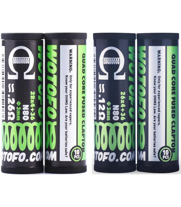 Wotofo Quad Core Fused Clapton Coils 10pcs/pack 0.26ohm