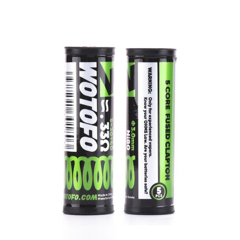 Wotofo Quint Core Fused Clapton Prebuild Coil 0.33ohm 5pcs/pack