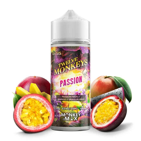 Twelve Monkeys Oasis 100ml Shortfills Passion