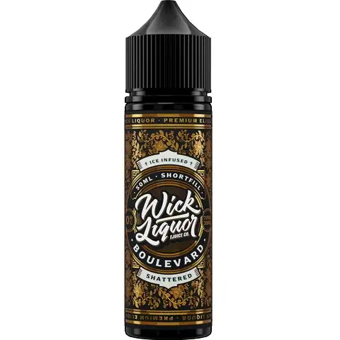 Wick Liquor 50ml Shortfill Juice Range Boulevard Shattered