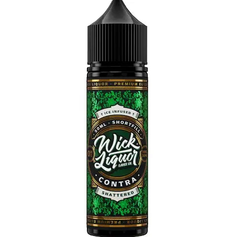 Wick Liquor 50ml Shortfill Juice Range Contra Shattered