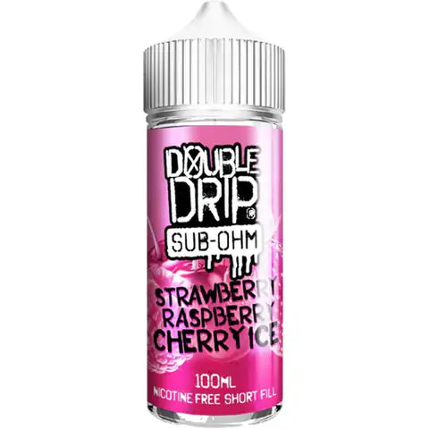 Double Drip E-Liquid 100ml Shortfill Strawberry Raspberry Cherry Ice