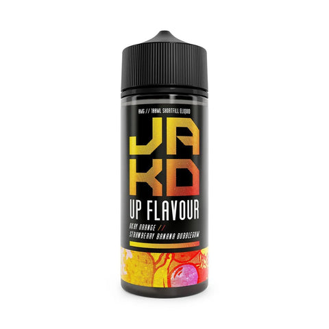 JAKD E-Liquid 100ml Shortfills Okay Orange! Strawberry Banana Gum